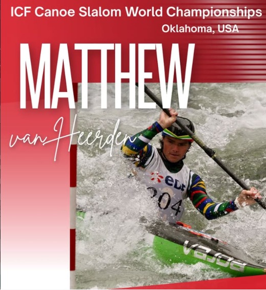 Matthew van Heerden racing at the 2026 ICF Canoe Slalom World Championships, Oklahoma