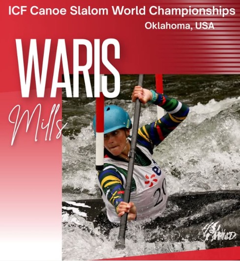 Waris Mills racing at the 2026 ICF Canoe Slalom World Championships, Oklahoma