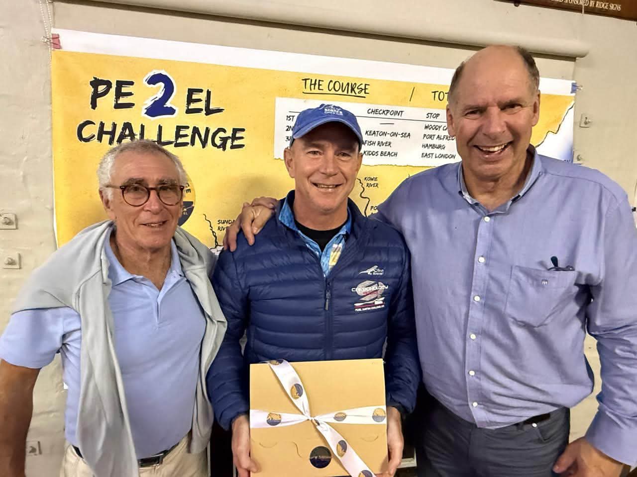 Gavin Harvey, Bulla Wood and Dave Collins at a PE2EL Challenge book launch