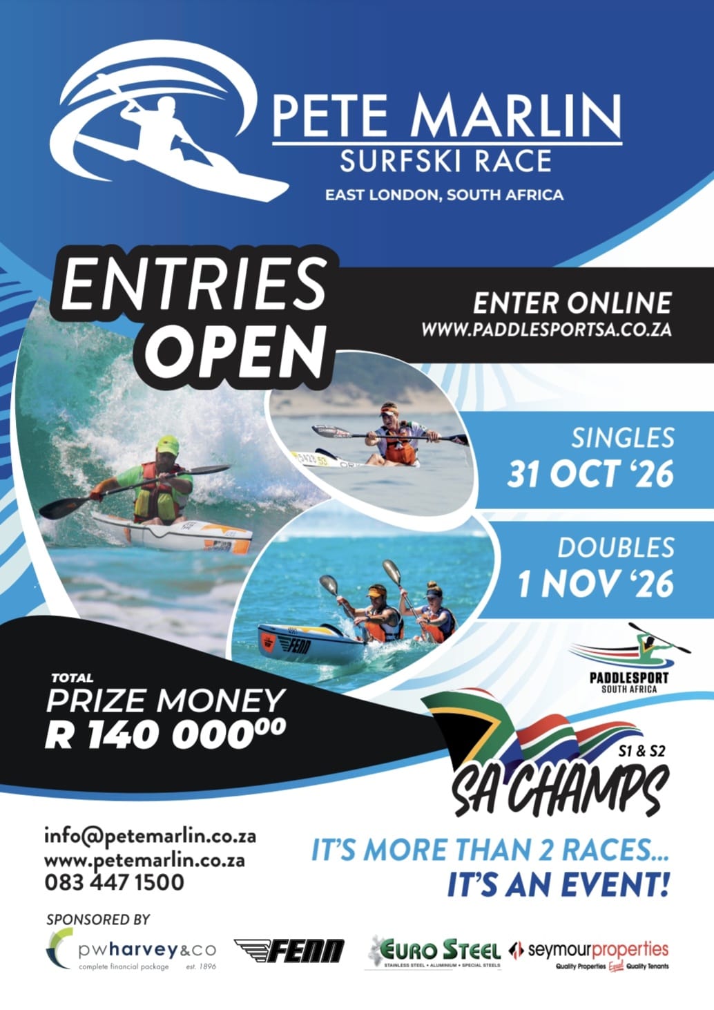 Pete Marlin Surfski Race entries open poster