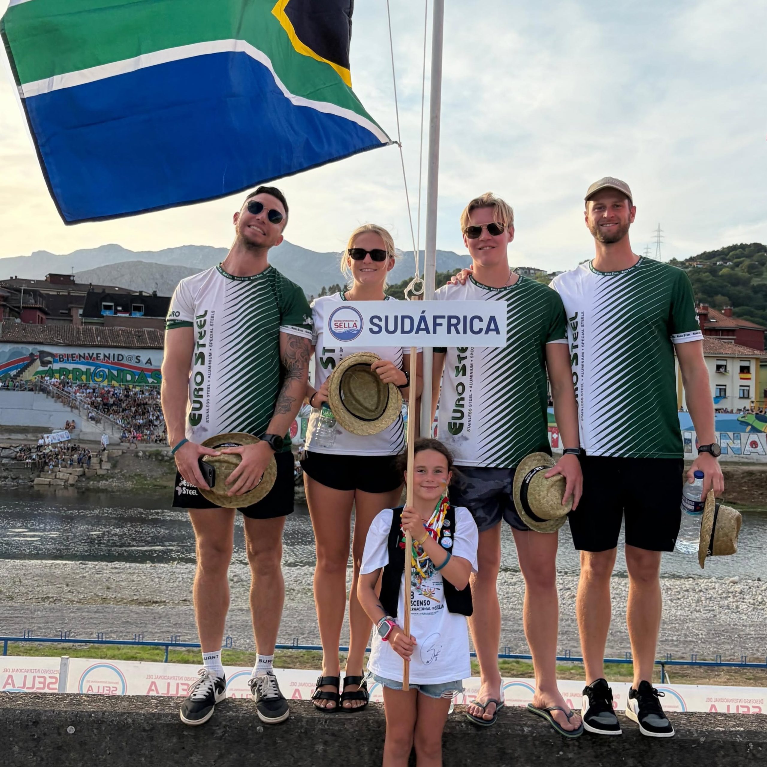 South African team at the 2026 Sella Descent, Arriondas, Spain