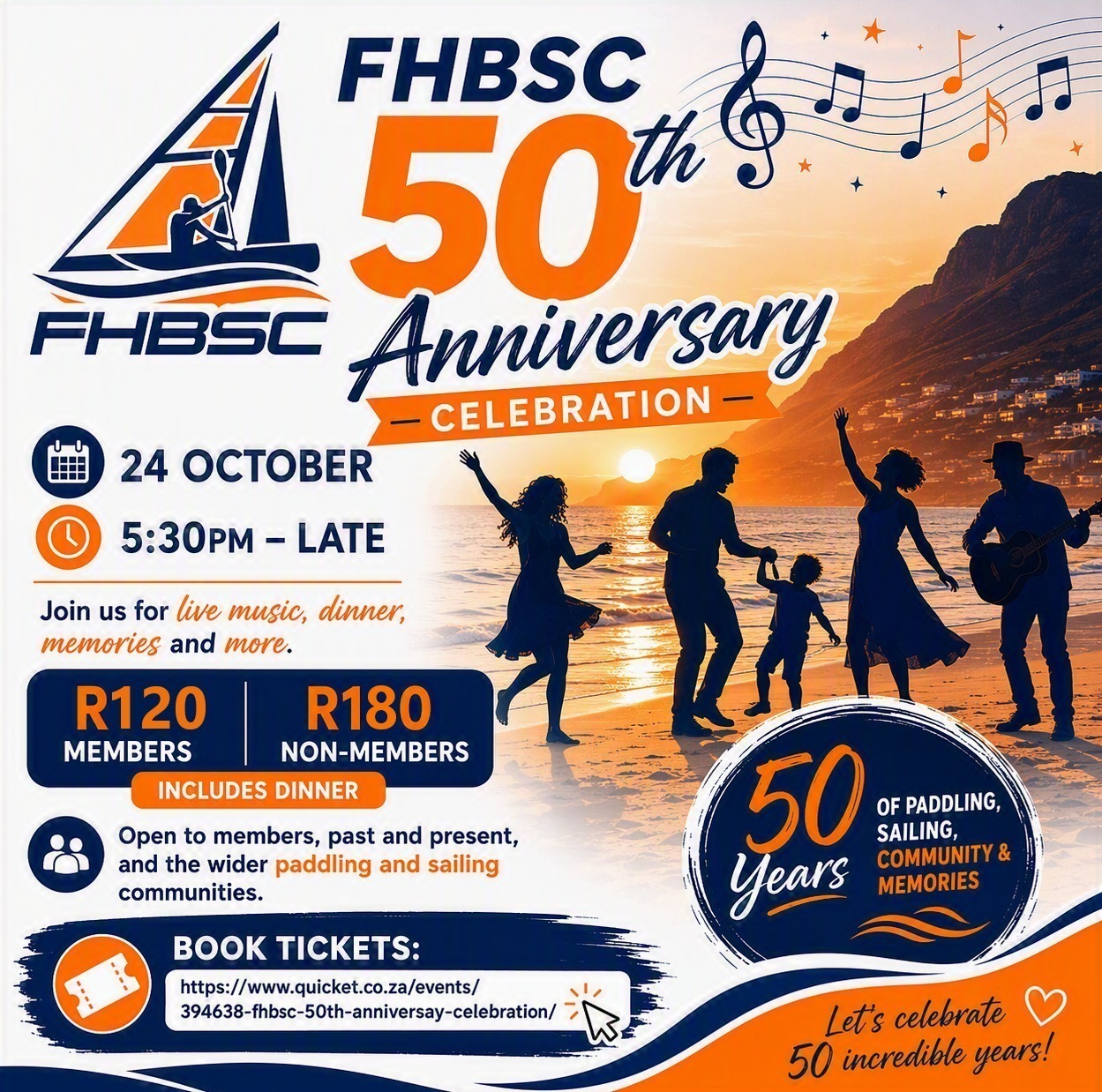 FHBSC 50th Anniversary Celebration invitation, 24 October